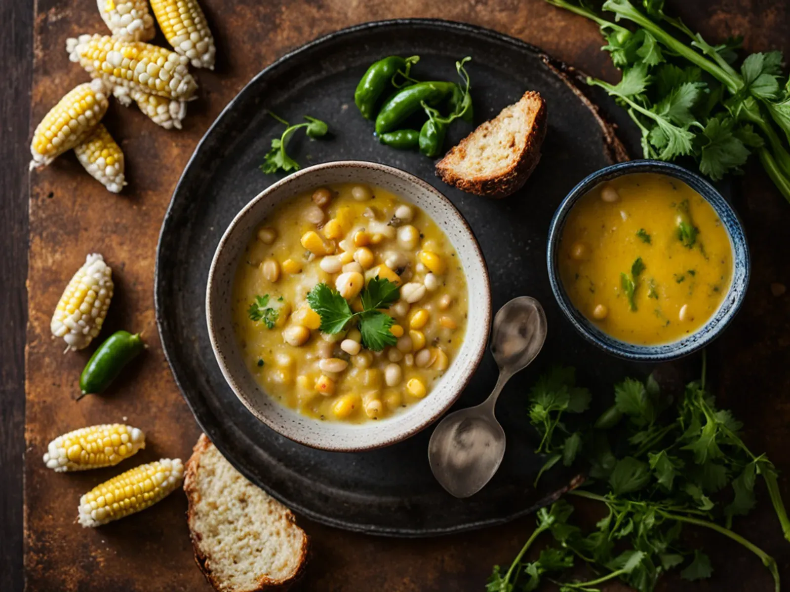 30-Minute Vegan Corn Chowder with Potatoes, White Beans and Jalapeño — A creamy vegan corn chowder made in 30 minutes. Blended white beans and oat milk thicken it; potatoes, smoked