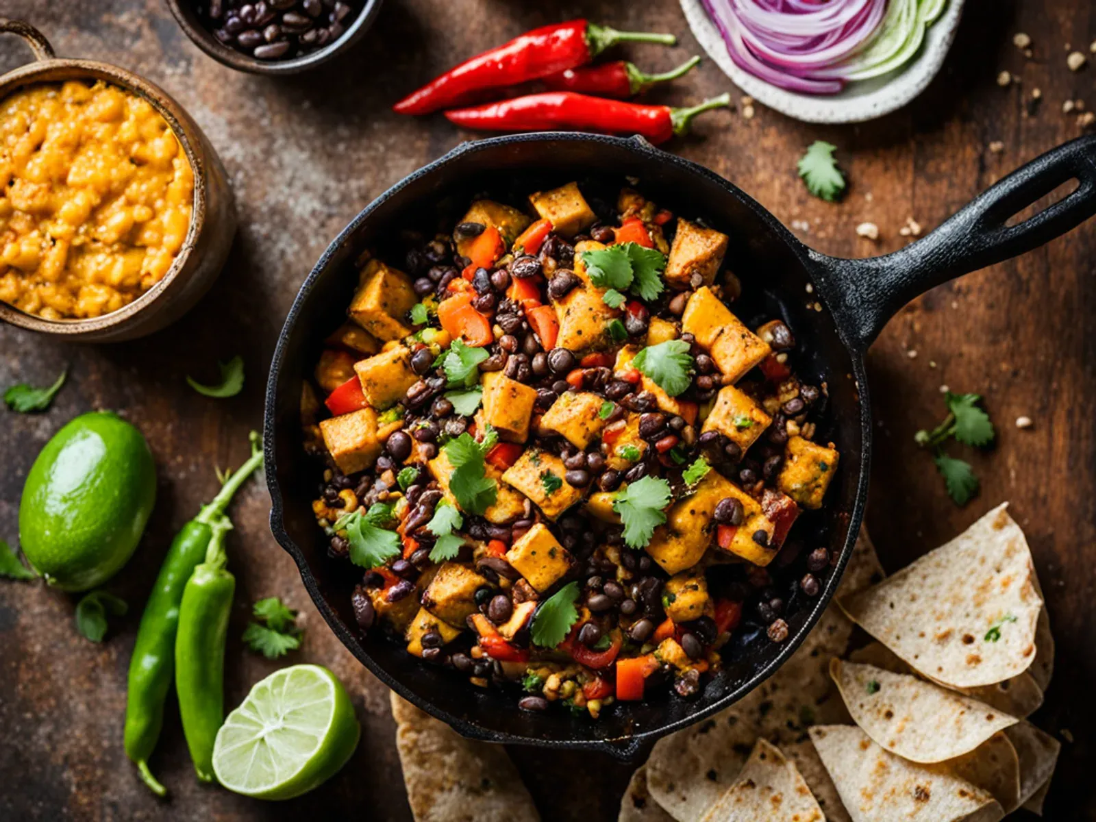 Freezer-Friendly Tofu Scramble Breakfast Burritos with Black Beans and Sweet Potato — Vegan breakfast burritos built for meal prep: turmeric tofu scramble, cumin black beans and sk