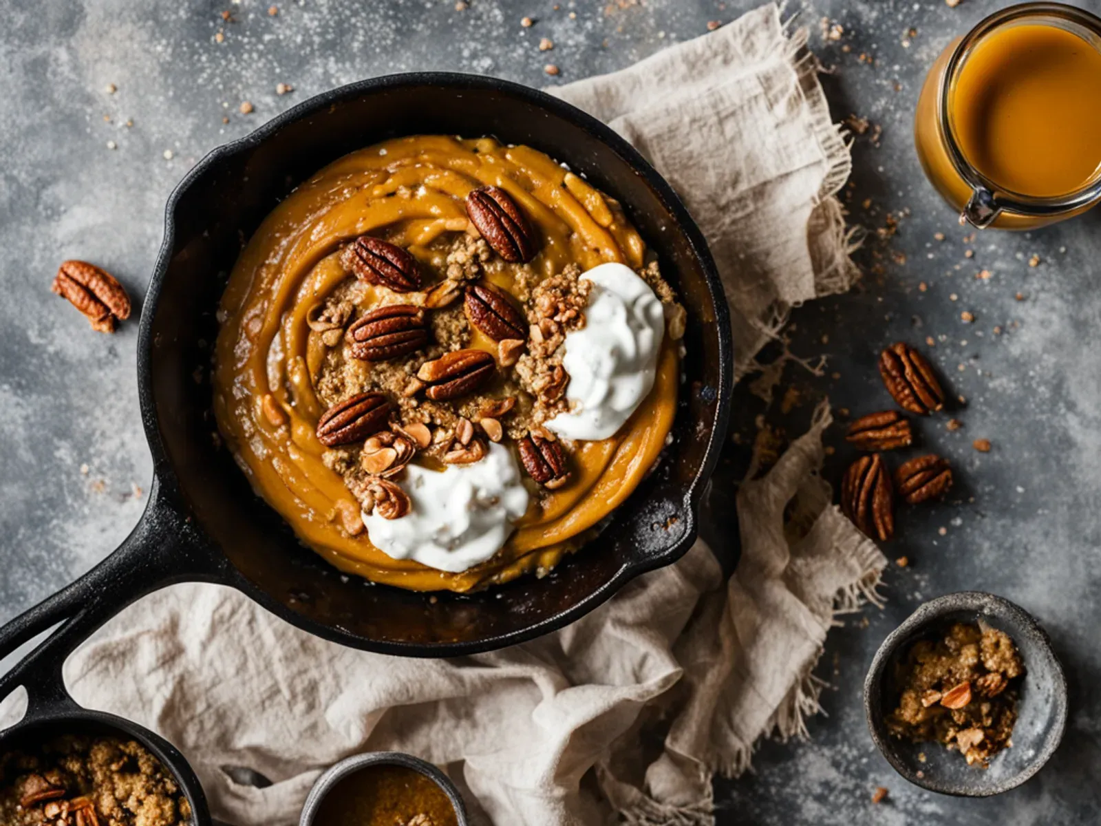 Pumpkin Pie Chia Pudding Parfaits with Coconut Yogurt and Maple Pecan Crunch — Spiced pumpkin chia pudding layered with coconut yogurt and maple-glazed pecans. Takes 15 minutes han