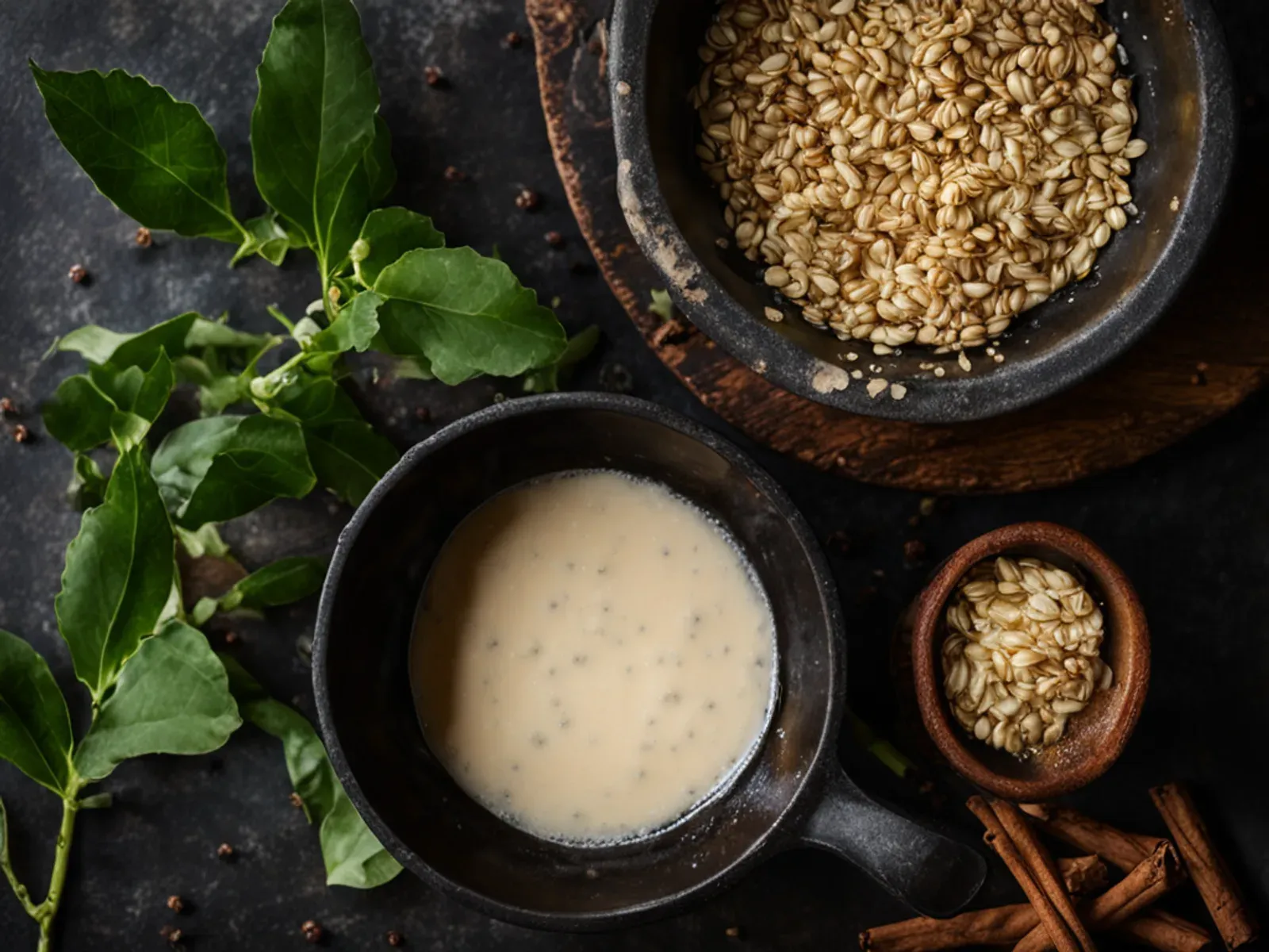 Stovetop Masala Chai Latte with Oat Milk — A stovetop oat milk chai latte recipe built on whole spices and strong black tea — no coffee, no syrup pumps, just a 15-minute pot of rea